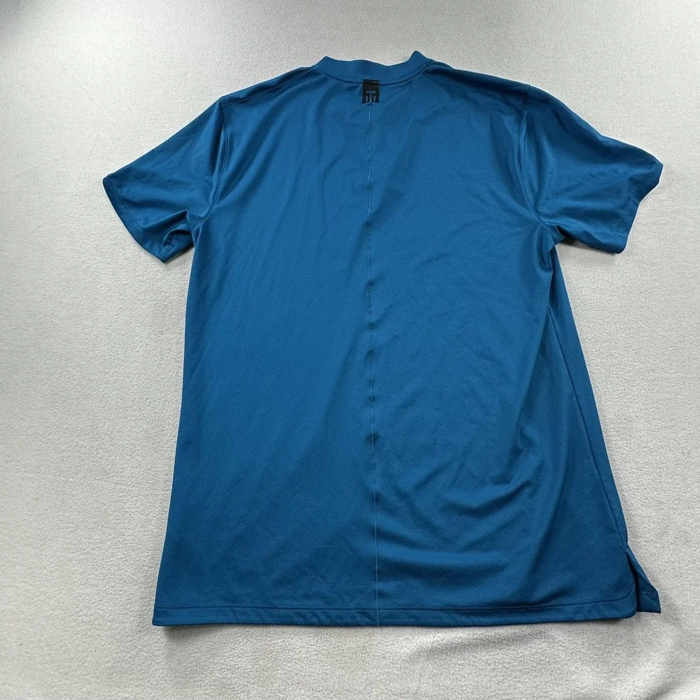 Nike Shirt Mens Medium Blue Tiger Woods TW Vapor Blade Collar Golf Polo BV9219 - Picture 2 of 11